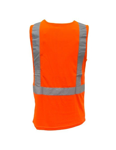 Caution Hi-Vis Day/Night Microfibre Singlet - Kiwi Workgear